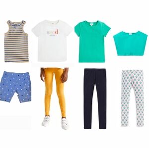 🌈 Seed Heritage Mix & Match 8-Piece Capsule Bundle Cotton Tops & Bottoms 3T